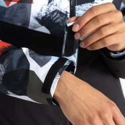 Dare 2b Women's Ice Waterproof Jacket - Lichen Green Abstract Print/Quiet Blue -Fashion Lady ice jacket 3