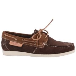 Cotswold Women's Idbury Boat Shoes - Chocolate Brown -Fashion Lady idbury boat shoe brown choc1