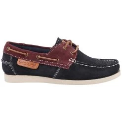 Cotswold Women's Idbury Boat Shoes - Navy/Burgundy -Fashion Lady idbury boat shoe brown navy burgundy1