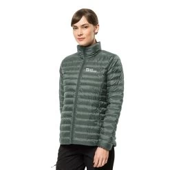 Jack Wolfskin Women’s Pack & Go Down Jacket – Hedge Green