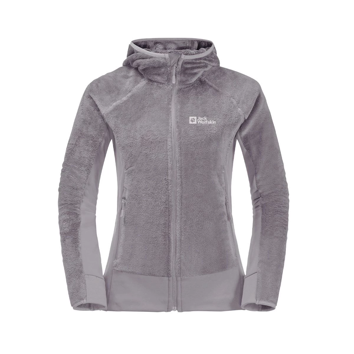 Jack Wolfskin Women’s Rotwand Hooded Full Zip Fleece – Seagull - Image 5