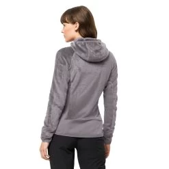 Jack Wolfskin Women’s Rotwand Hooded Full Zip Fleece – Seagull -Fashion Lady jack wolfskin women s rotwand hooded full zip fleece seagull 3