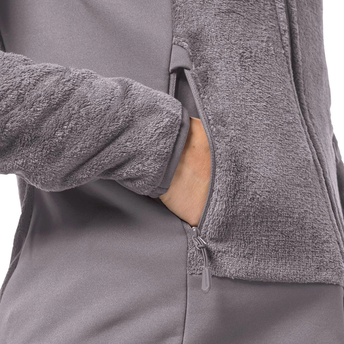 Jack Wolfskin Women’s Rotwand Hooded Full Zip Fleece – Seagull - Image 3