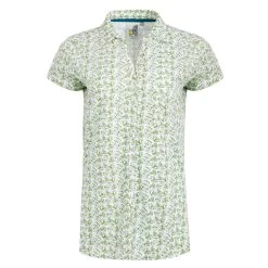 Weird Fish Women's Jaco Organic Printed Short Sleeved Shirt - Dusty White -Fashion Lady jaco orgprint shrtslveshrt dstwt 2