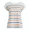 Weird Fish Women's Jolli Organic Striped T-shirt - Light Cream