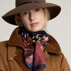 Joules Women's Bloomfield Silk Scarf - Equestrian Navy -Fashion Lady joules women s bloomfield silk scarf equestrian navy 12