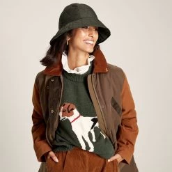 Joules Women's Harriet Quilted Bucket Hat - Heritage Green -Fashion Lady joules women s harriet quilted bucket hat heritage green 1