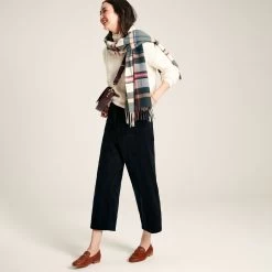 Joules Women's Langtree Scarf - Green Check -Fashion Lady joules women s langtree scarf green check 3