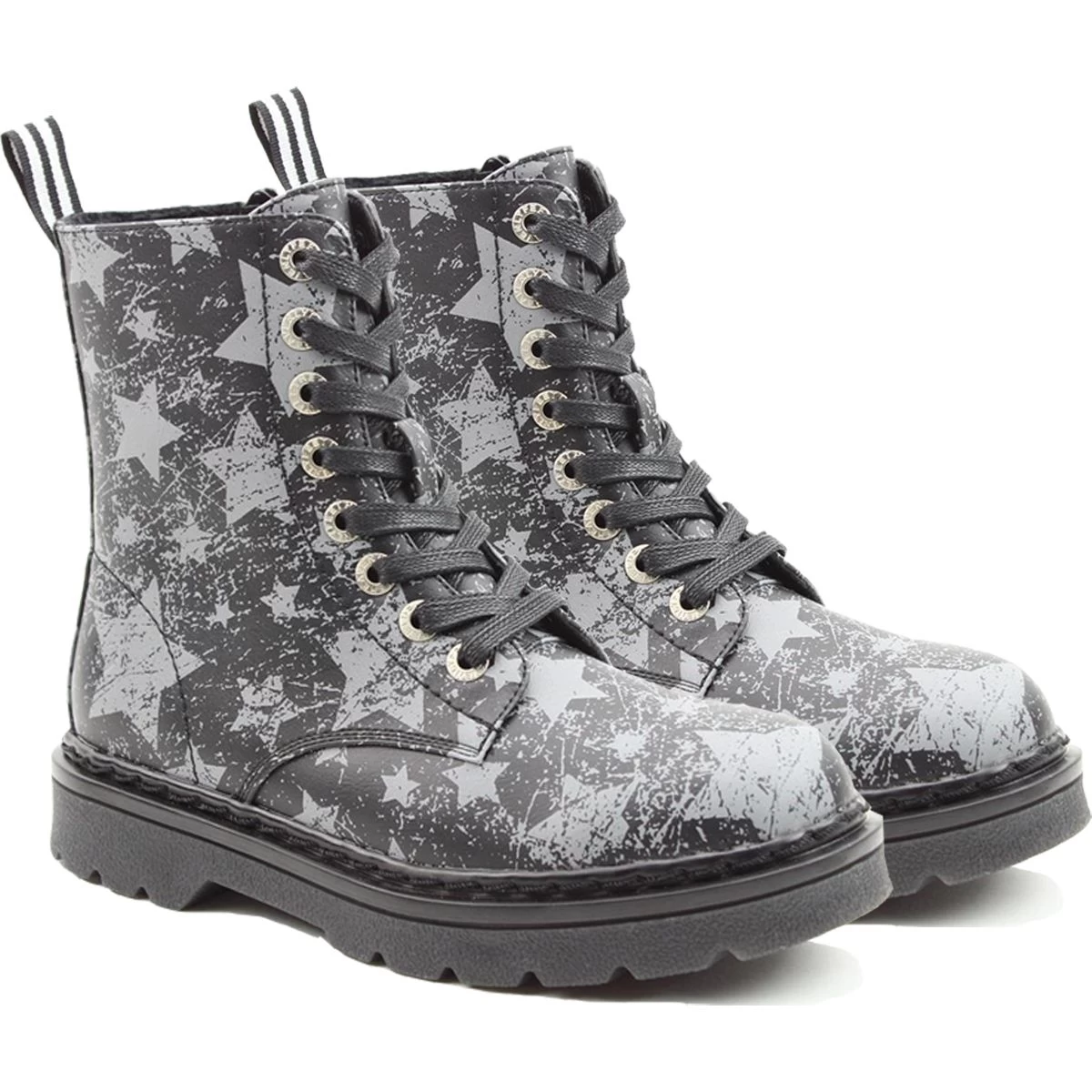 Heavenly Feet Women’s Justina Print Boots – Black Stars 2 Heavenly Feet Women’s Justina Print Boots – Black Stars - Image 2