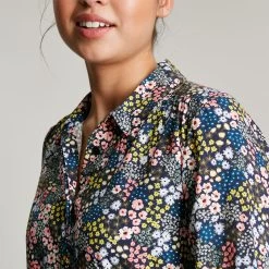 Joules Women's Kalina Jersey Blouse - Navy Ditsy -Fashion Lady kalina navy ditsy 3