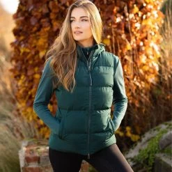 Lemieux Women's Kenza Puffer Gilet - Spruce -Fashion Lady kenza puffer gilet 4