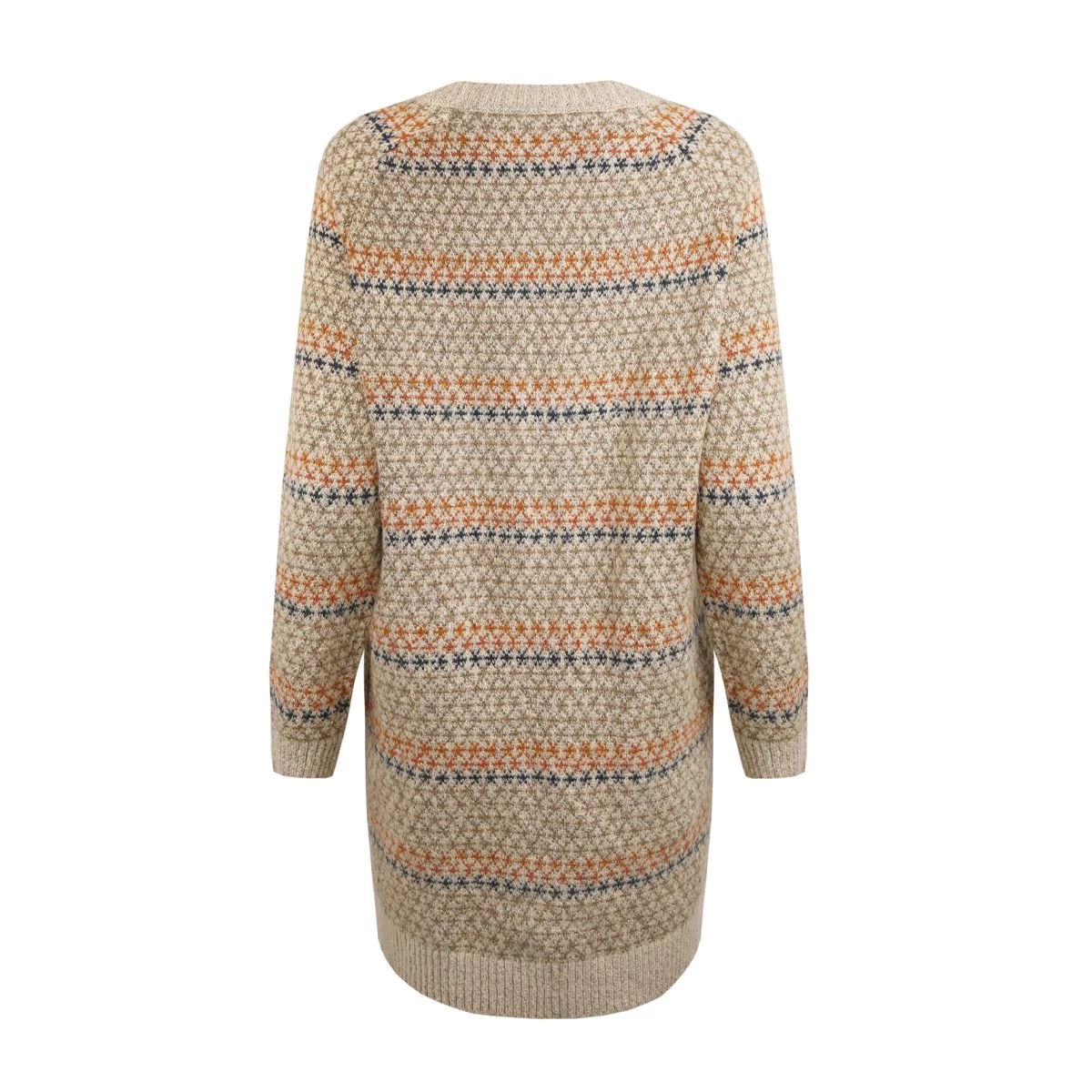 Weird Fish Women's Kiri Longline Cardigan - Chalk 2 Weird Fish Women's Kiri Longline Cardigan - Chalk - Image 2