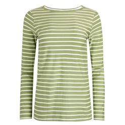 Weird Fish Women's Lanty Long Sleeved Striped Tee - Pistachio -Fashion Lady lanty lsleeve stripe tee pstcho 1 1