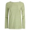 Weird Fish Women's Lanty Long Sleeved Striped Tee - Pistachio