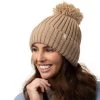 Heat Holders Women’s Arden Pom Pom Hat - Camel