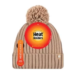Heat Holders Women’s Arden Pom Pom Hat - Camel -Fashion Lady lds arden thermal hat beige 3