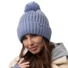 Heat Holders Women’s Arden Pom Pom Hat – Dusky Blue