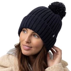 Heat Holders Women’s Arden Pom Pom Hat – Navy