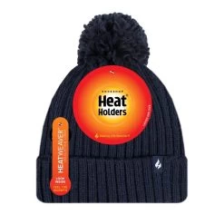 Heat Holders Women’s Arden Pom Pom Hat – Navy -Fashion Lady lds arden thermal hat navy 3