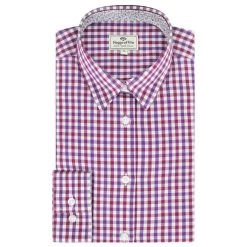Hoggs Of Fife Women's Becky II Cotton Shirt - Violet/Cerise -Fashion Lady lds becky 11 shirt vio cerise 3