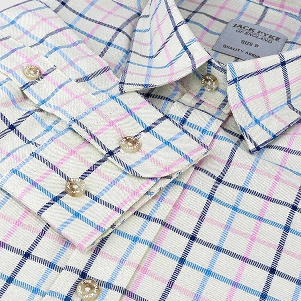 Jack Pyke Women's Countryman Shirt - Navy Check 4 Jack Pyke Women's Countryman Shirt - Navy Check - Image 4