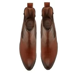 Chatham Women's Vyne Leather Cleated Chelsea Boots - Dark Tan -Fashion Lady lds vyne heeled chelsea dtan 3