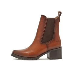 Chatham Women's Vyne Leather Cleated Chelsea Boots - Dark Tan -Fashion Lady lds vyne heeled chelsea dtan 4