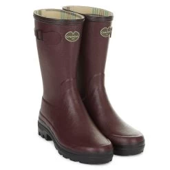 Le Chameau Women's Giverny Jersey Lined Bottillon Wellington Boots - Cherry