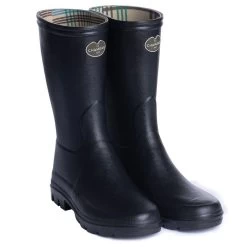 Le Chameau Women’s Iris Bottillon Jersey Lined Wellington Boots – Noir