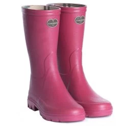 Le Chameau Women’s Iris Bottillon Jersey Lined Wellington Boots – Rose