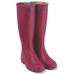 Le Chameau Women's Iris Jersey Lined Wellington Boots - Rose