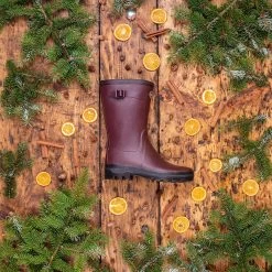 Le Chameau Women's Giverny Jersey Lined Bottillon Wellington Boots - Cherry -Fashion Lady le chameau women s giverny jersey lined bottillon wellington boots cherry 5