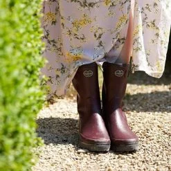 Le Chameau Women's Giverny Jersey Lined Bottillon Wellington Boots - Cherry -Fashion Lady le chameau women s giverny jersey lined bottillon wellington boots cherry 6