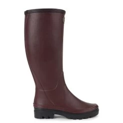 Le Chameau Women's Giverny Jersey Lined Wellington Boots - Cherry -Fashion Lady le chameau women s giverny jersey lined wellington boots cherry 1