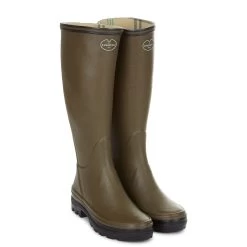 Le Chameau Women's Giverny Jersey Lined Wellington Boots - Vert Chameau -Fashion Lady le chameau women s giverny jersey lined wellington boots vert chameau 1