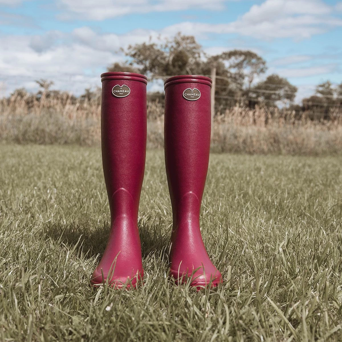 Le Chameau Women's Iris Jersey Lined Wellington Boots - Rouge 9 Le Chameau Women's Iris Jersey Lined Wellington Boots - Rouge - Image 9