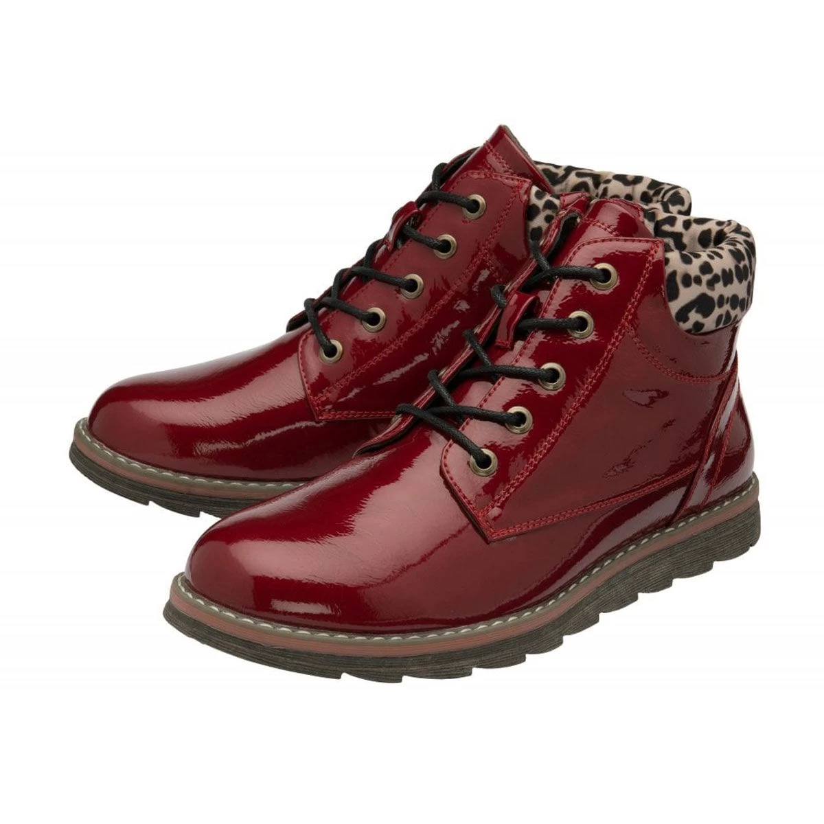 Lotus Women's Lexis Patent Zip Up Ankle Boot - Red 5 Lotus Women's Lexis Patent Zip Up Ankle Boot - Red - Image 5