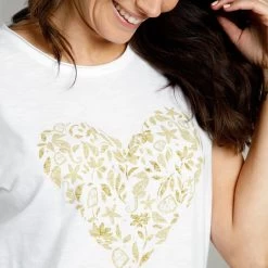 Weird Fish Women's Liliana Organic Graphic Tee - White -Fashion Lady liliana org cttn slb grph t whte 2