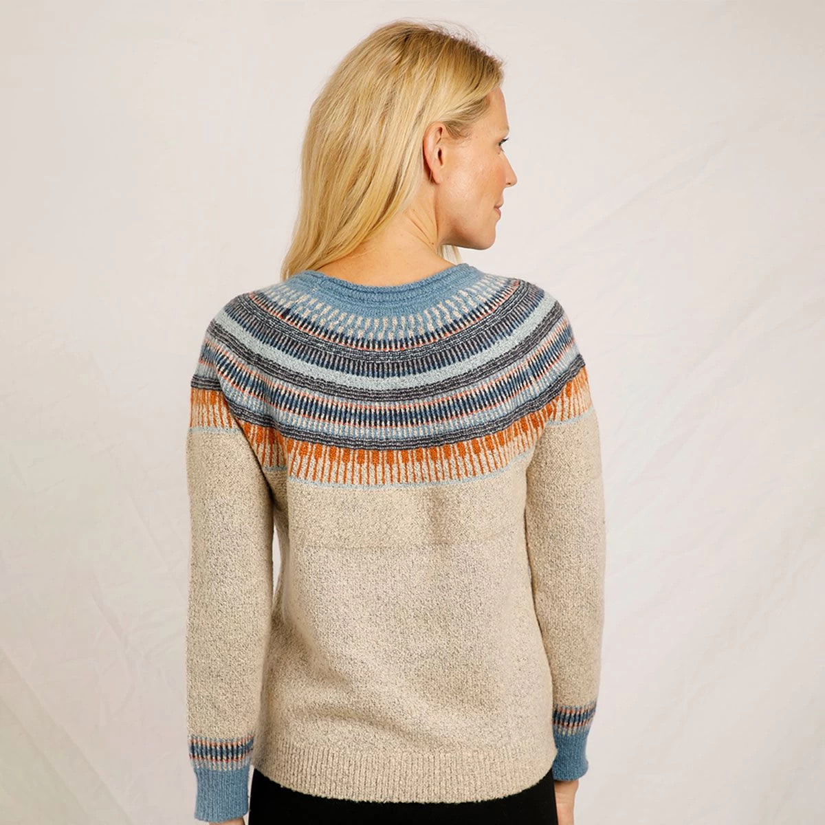 Weird Fish Women's Lowell Fair Isle Jumper - Chalk 3 Weird Fish Women's Lowell Fair Isle Jumper - Chalk - Image 3