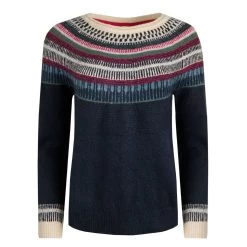 Weird Fish Women's Lowell Fair Isle Jumper - Navy 5 Weird Fish Women's Lowell Fair Isle Jumper - Navy -Fashion Lady lowell fair isle jumper navy 2