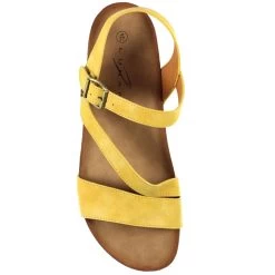 Lunar Women's Cluster Wedged Sandals - Mustard -Fashion Lady lunar cluster sandal mustard 4