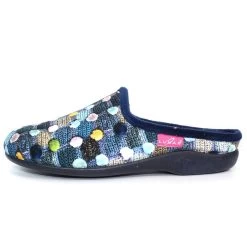 Lunar Women's Crackle Mule Slippers - Blue -Fashion Lady lunar crackle mule slipper blue 2