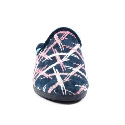 Lunar Women's Erin Mule Slipper – Navy -Fashion Lady lunar erin navy 1