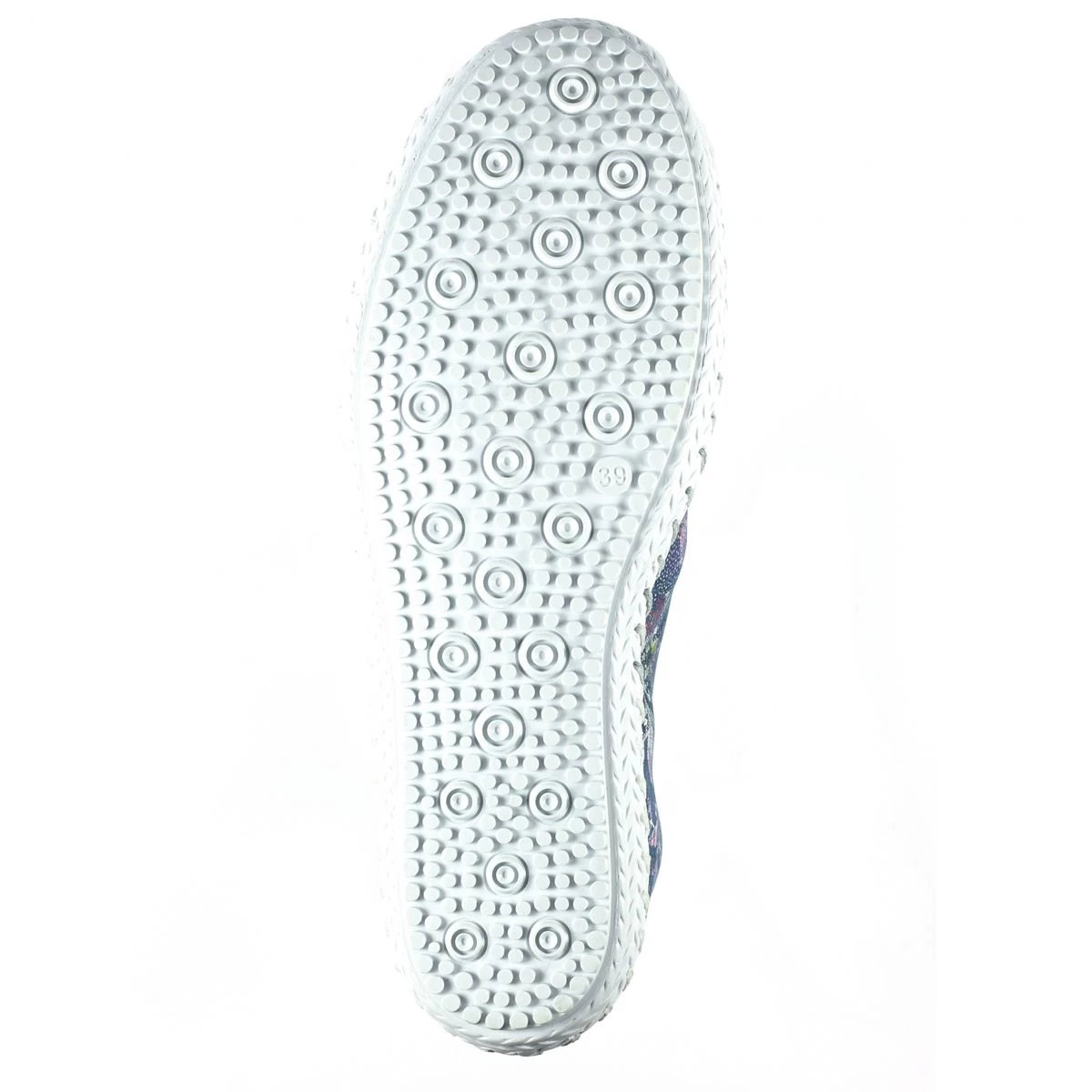 Lunar Women’s Exbury Floral Leather Plimsoll - Blue 8 Lunar Women’s Exbury Floral Leather Plimsoll - Blue - Image 8