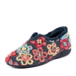 Lunar Women's Hippy Flower Slippers - Navy -Fashion Lady lunar hippy flower slipper navy 2