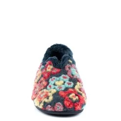 Lunar Women's Hippy Flower Slippers - Navy -Fashion Lady lunar hippy flower slipper navy 5