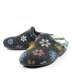 Lunar Women's Juniper Mule Slippers - Grey -Fashion Lady lunar juniper mule slipper grey 2