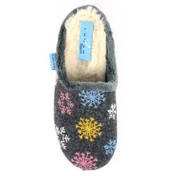 Lunar Women's Juniper Mule Slippers - Grey -Fashion Lady lunar juniper mule slipper grey 5
