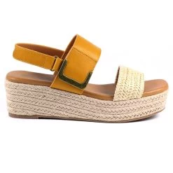 Lunar Women's Logan Wedge Sandals - Mustard -Fashion Lady lunar logan sandal mustard 2