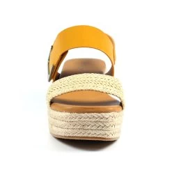 Lunar Women's Logan Wedge Sandals - Mustard -Fashion Lady lunar logan sandal mustard 4
